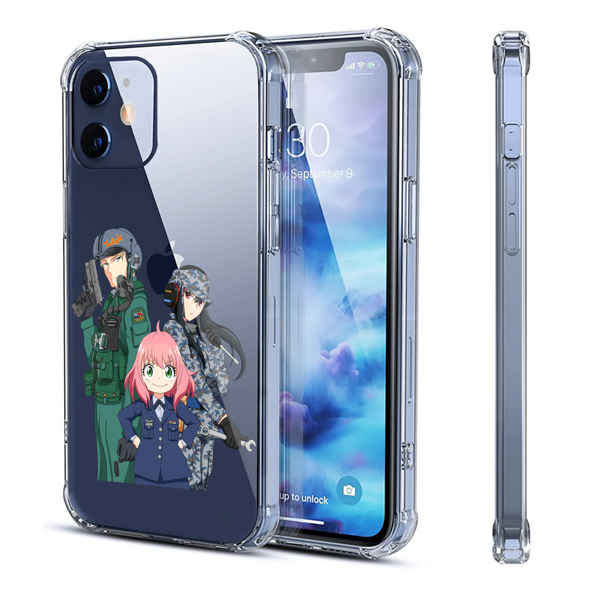 （画像用） SPY×FAMILY间谍家家酒 【iPhone 12シリーズ対応】透明スマホケース（クリアソフトケース）
